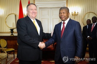 앙골라 대통령 만난 폼페이오 미국 국무장관