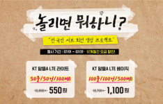 에넥스텔레콤 월 550원에 음성·문자·데이터까지 쓰세요”