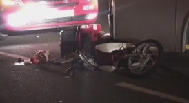 치킨 배달 오토바이-시내버스, 삼거리서 충돌