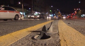 중앙차로 횡단보도 건너다가…버스에 참변