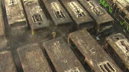 버스 차고지 10m 간격 두 곳에서 불길