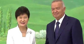 한-우즈벡 정상회담…공동선언 채택