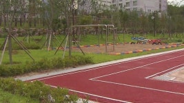 외솔초등학교 직각 육상트랙 타원형 변경