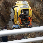 경기 고양시에서 어린이집 승합차 전복…14명 부상