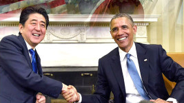 아베, 오바마에 푸틴 연내 방일 추진하겠다 표명