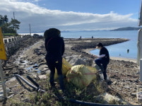 전남 장흥군 관산읍, 삼산방조제 해양쓰레기 수거