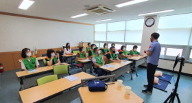 부산 북구 화명1동 자율방재단, 응급처치 교육 실시