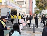 미추홀구, 도화초등학교 앞에서 등굣길 교통안전 캠페인 진행