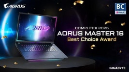 [PRNewswire] 기가바이트 AORUS MASTER 16 AI PC, 베스트 초이스 어워드 수상