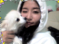 황보, 애견 진쓰 공개