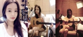 남규리 청초한 매력 발산..인형이 기타연습?