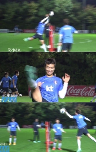 [영상] 슈틸리케호 족구 실력 공개.. 몸개그 작렬 '훈훈'