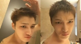 입대 D-1 김재중, 짧아진 머리 공개 곧 빠박이 변신