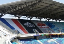 수원 삼성, 슈퍼 매치 최초 2층 통천 광고 공개