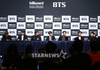 [포토]방탄소년단, 빌보드 뮤직 어워드' 톱 소셜 아티스트 부문 수상 기념 기자간담회