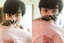 방탄소년단 진, 애완 슈가글라이더와 셀카 오뎅이? 어묵이?