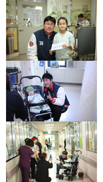 '마음씨도 1등' SK, 소아병동 위문... 박정권은 4년 연속