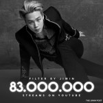 방탄소년단 지민 필터 스포티파이+유튜브 도합 스트리밍 3억2200만