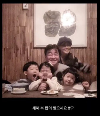 백종원소유진, 깜찍한 삼남매와 새해 인사 