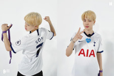 방탄소년단 지민, 토트넘 경기 직관..손흥민 찰칵 세리머니 특별한 인연