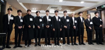 대표 갑질 논란 기자회견 참석한 오메가엑스[포토]
