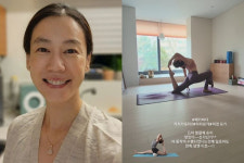 김호진♥ 김지호, 널찍한 요가룸서 요가 드디어 발끝에 손이