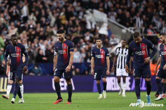이강인 없는 PSG '충격' 대패, 뉴캐슬에 1-4로 졌다... 음바페 슈팅 1개 최악 부진 [UCL 리뷰]