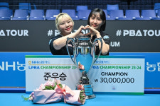 LPBA 뉴스타 최혜미 눈물의 우승, 유도선수→당구장 알바 스토리도 특별...  아빠보면 늘 눈물, 가방 사드려야죠