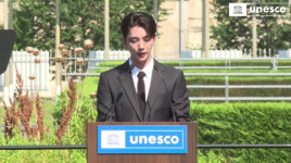 세븐틴 조슈아, '유네스코 임명식' 연설 