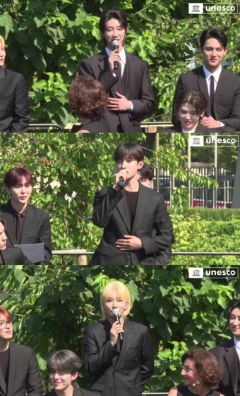 'K팝 최초' 유네스코 친선대사 된 세븐틴, 전 세계 청년 향한 응원 메시지[종합]
