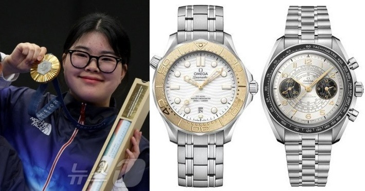 한국 선수들, 오상욱과 오예진, 파리 올림픽 금메달리스트에게 고가 오메가 시계 선물 현지 소식!
