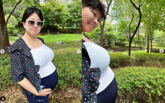 '박수홍' 김다예 출산 D-50 포착! 25kg 증가 이정도 '엄청나네'