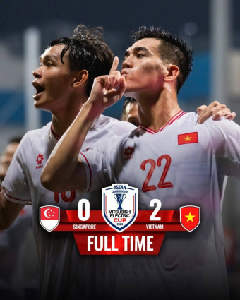 베트남 축구 대표팀, 2024 아세안 미쓰비시일렉트릭컵 결승 1차전서 태국 2-1로 제압하여 우승 한 발짝 더 나아가 함께 한다!