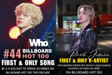 BTS 프론트맨 지민, 빌보드 메인 송 차트 30주 진입..히스토리 메이커