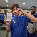 삼성 10년 기다린 7연승→최신형 휴대폰 쐈다! 더욱 엣지 있는 경기 부탁 대표의 격려 [인천 현장]