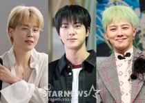 1위 방탄소년단 지민, 2위 방탄소년단 진, 3위 빅뱅 지드래곤