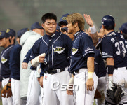 [사진]안경현,성흔아,잠실에서 부탁한다.