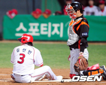 [사진]김선빈,'이거 너무 심하잖아!'