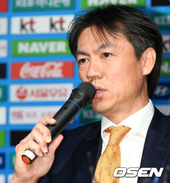 [사진]인사말하는 신임 대한축구협회 홍명보 전무이사