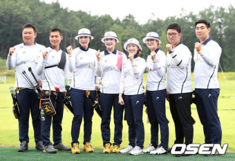 [사진]대한민국 양궁대표팀,'전종목 석권을 위해'
