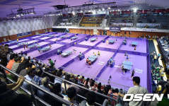 [사진]대전 한밭체육관에서 열린 2018 코리아오픈 탁구대회 예선