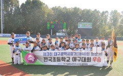 양현종 끝내기 홈런 옥산초, 대구시장기 야구대회 우승