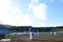 [사진]삼성,니혼햄과의 연습경기를 앞두고