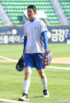 [사진]구자욱, '수비 훈련을 마치고'