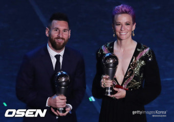 메시, 통산 6번째 FIFA 올해의 선수... 호날두 '노쇼'