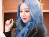 티아라 지연, 블루 헤어스타일링도 찰떡‥세상 혼자사는 천상계 미모[★SHOT!]