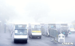 [사진]안개 자욱한 제주 엘리시안 컨트리클럽