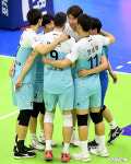 [사진]우리카드,한국전력 상대 3-0 완파