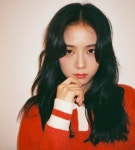 블랙핑크 지수, 빨간 니트+블랙 헤어..돋보이는 청순미[★SHOT!]