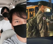 ‘오연수♥’ 손지창, 큰아들 입대 때 눈물 흘린 아빠..첫 軍휴가 후 복귀에 ‘애틋’